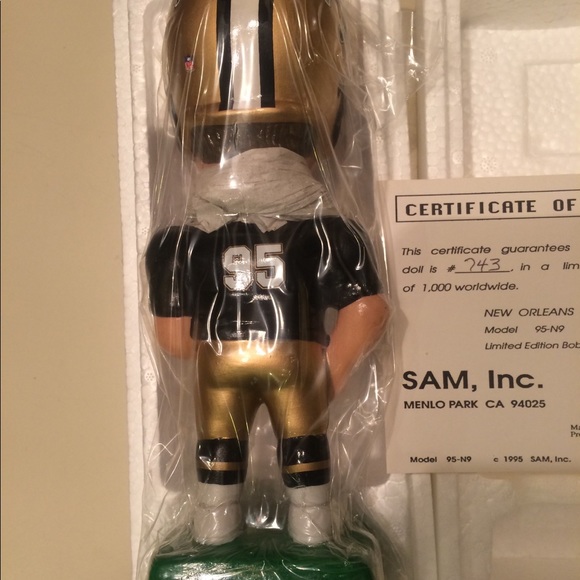 🎈SOLD🎈NEW ORLEANS SAINTS BOBBING HEAD NODDER VERY RARE - Picture 8 of 10